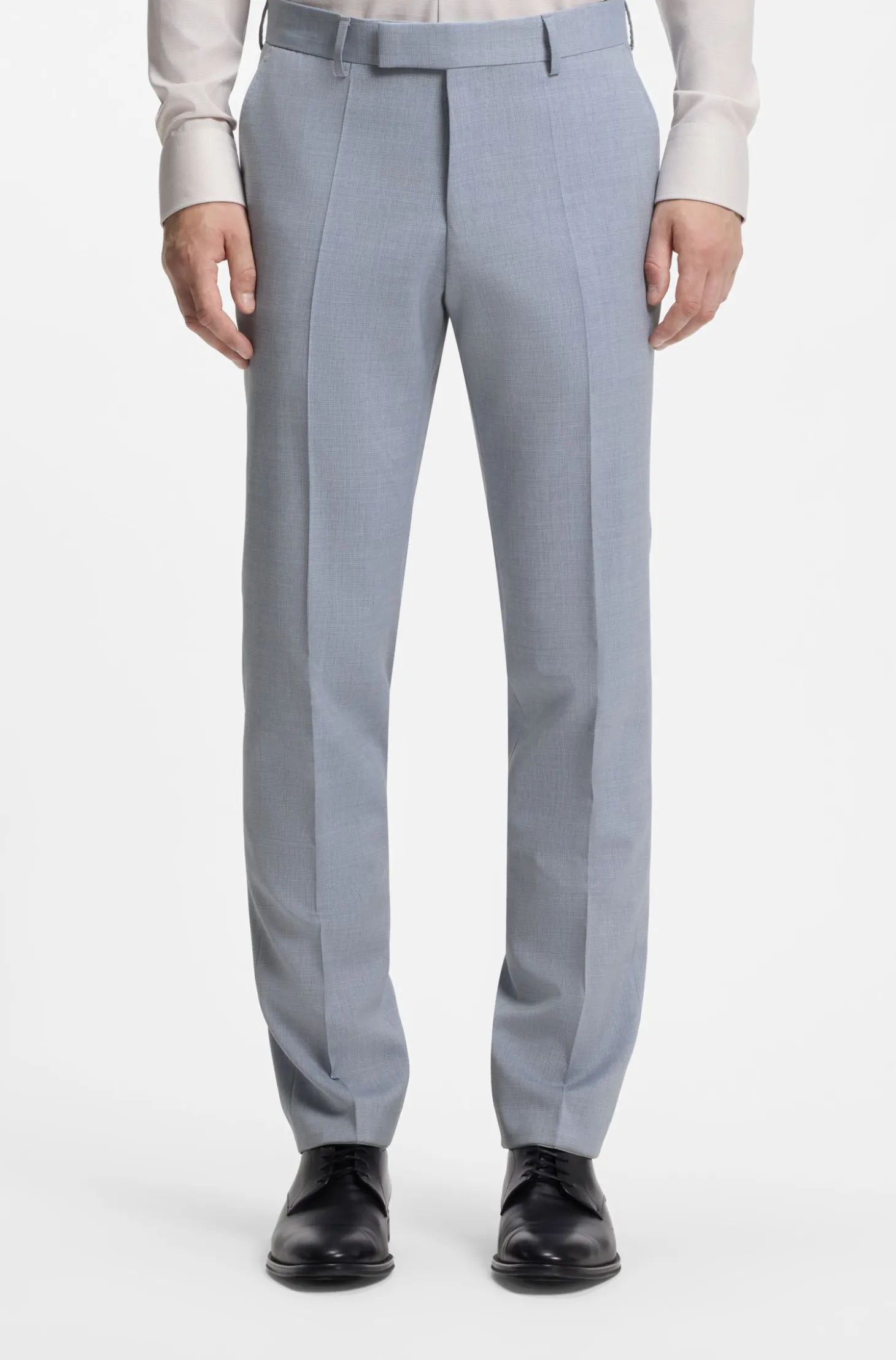 Two-piece slim-fit suit in virgin wool
