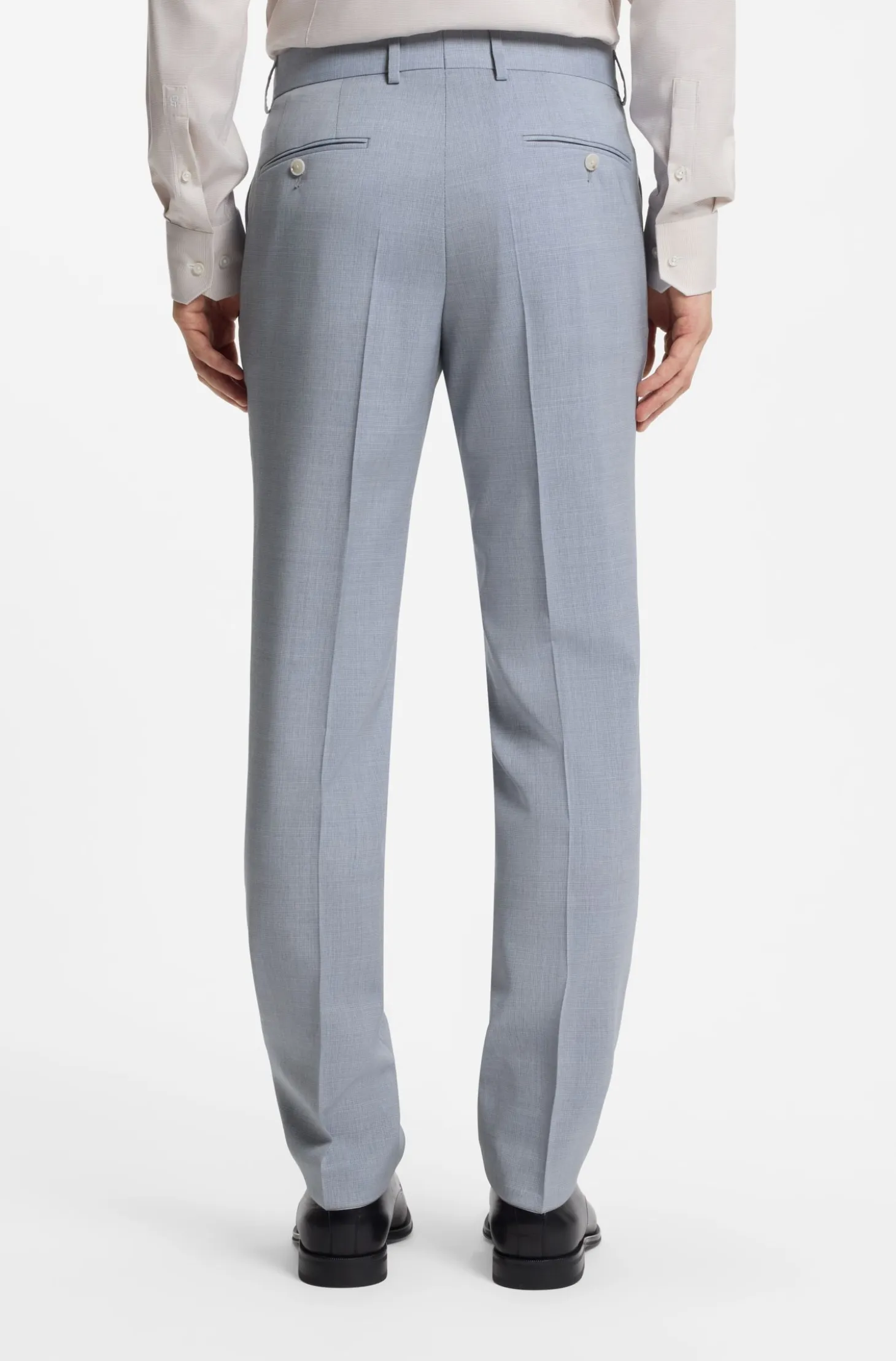 Two-piece slim-fit suit in virgin wool