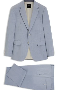 Two-piece slim-fit suit in virgin wool
