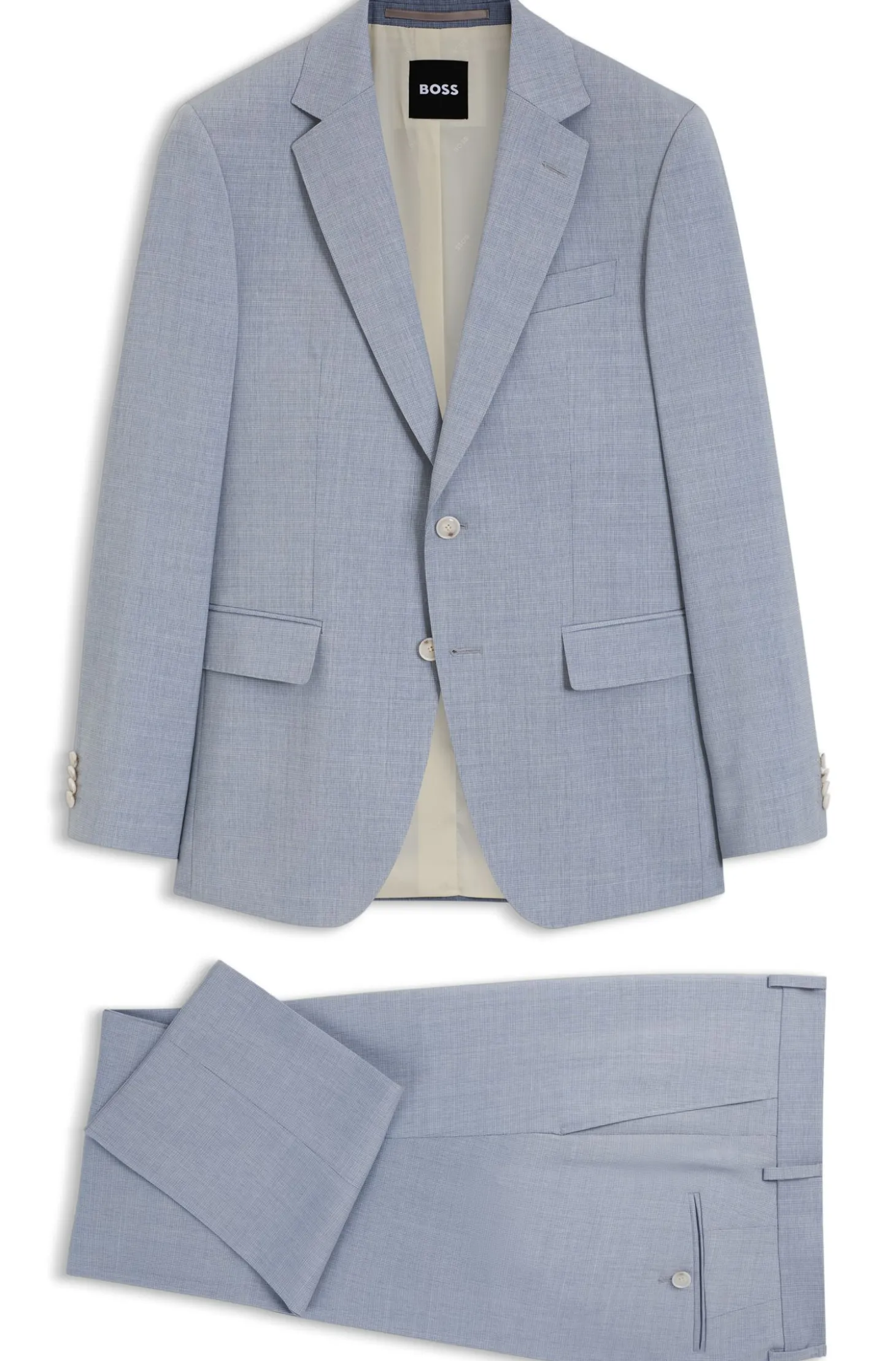 Two-piece slim-fit suit in virgin wool