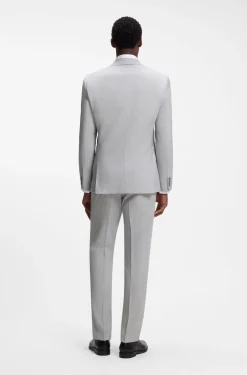 Two-piece slim-fit suit in virgin wool