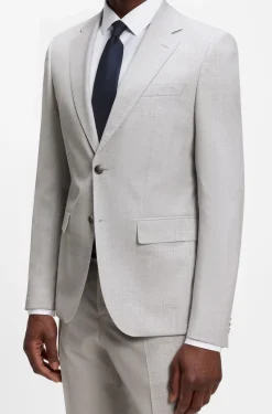 Two-piece slim-fit suit in virgin wool