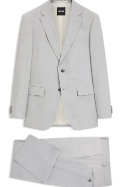 Two-piece slim-fit suit in virgin wool