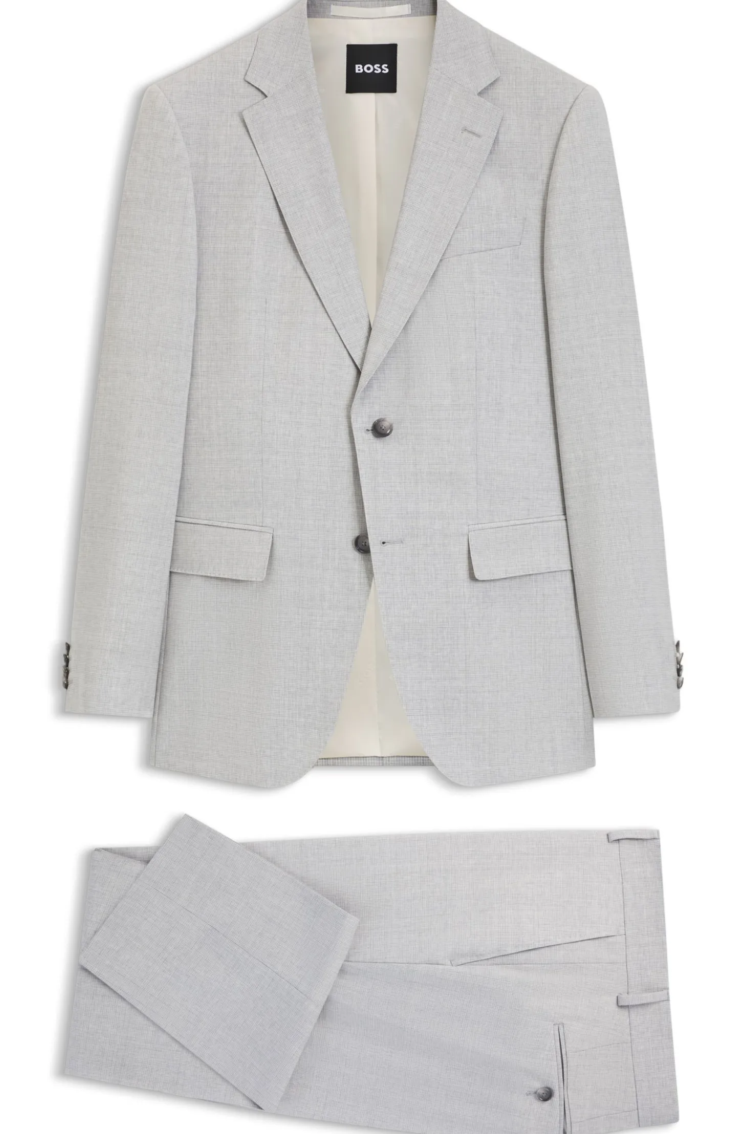 Two-piece slim-fit suit in virgin wool