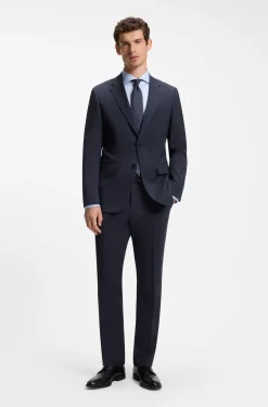 Two-piece slim-fit suit in virgin wool