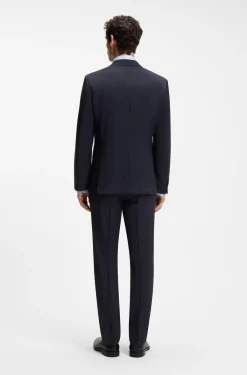 Two-piece slim-fit suit in virgin wool