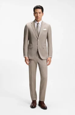 Two-piece slim-fit suit in virgin wool