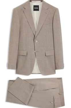 Two-piece slim-fit suit in virgin wool