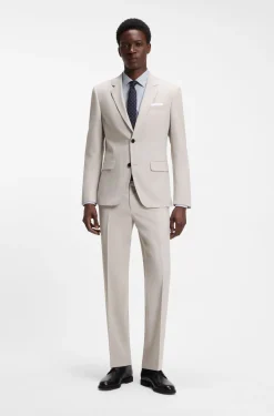 Two-piece slim-fit suit in washable stretch cloth