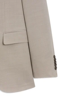 Two-piece slim-fit suit in wool and silk