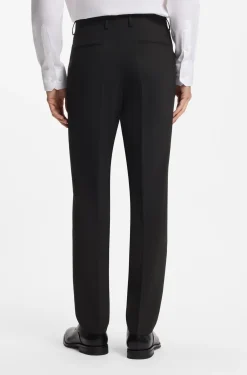 Two-piece suit in a melange stretch-wool blend