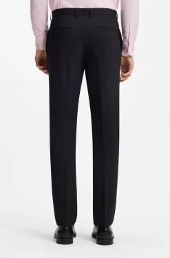 Two-piece suit in a melange stretch-wool blend