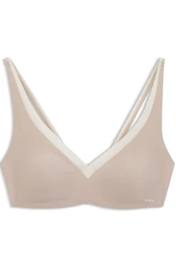 Two-tone bra with adjustable straps