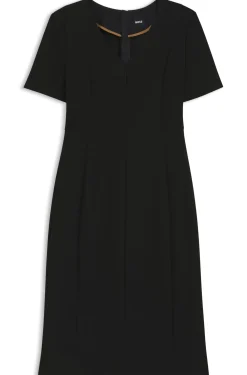 V-neck dress in stretch fabric