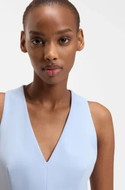 V-neck dress with seaming details