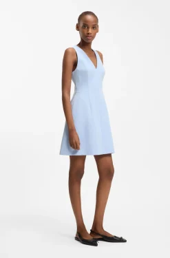 V-neck dress with seaming details