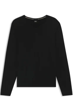 V-neck sweater in extra-fine merino wool