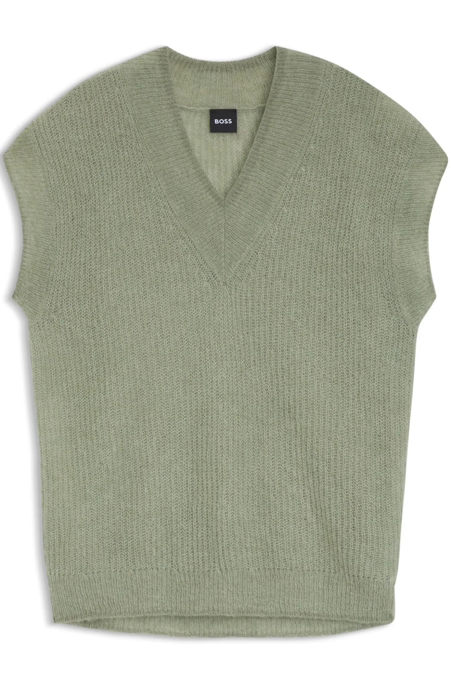 V-neck top in a knitted alpaca blend