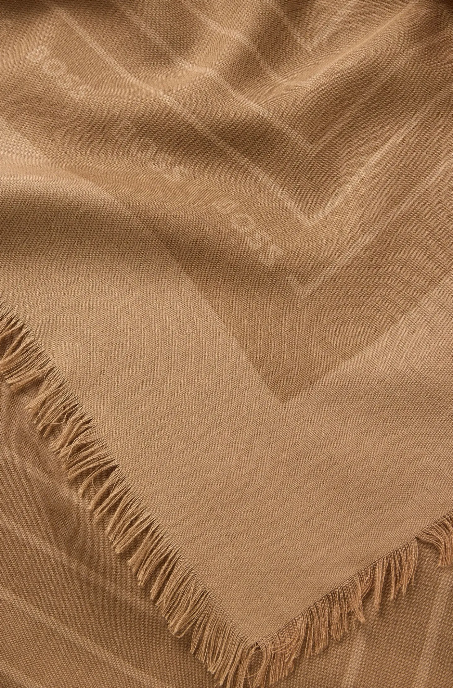 Voile scarf with logo print