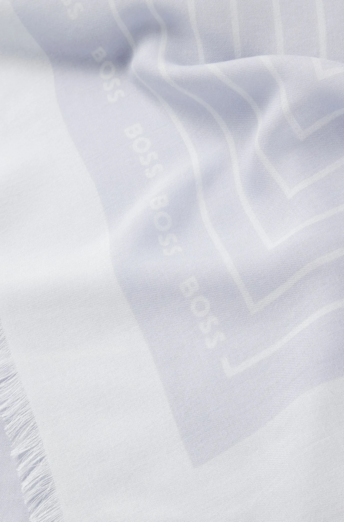 Voile scarf with logo print