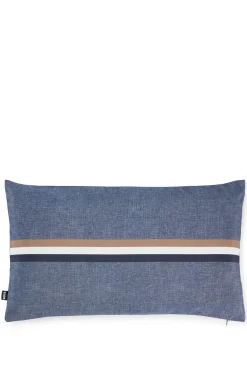 Waterproof outdoor cushion cover with signature stripe