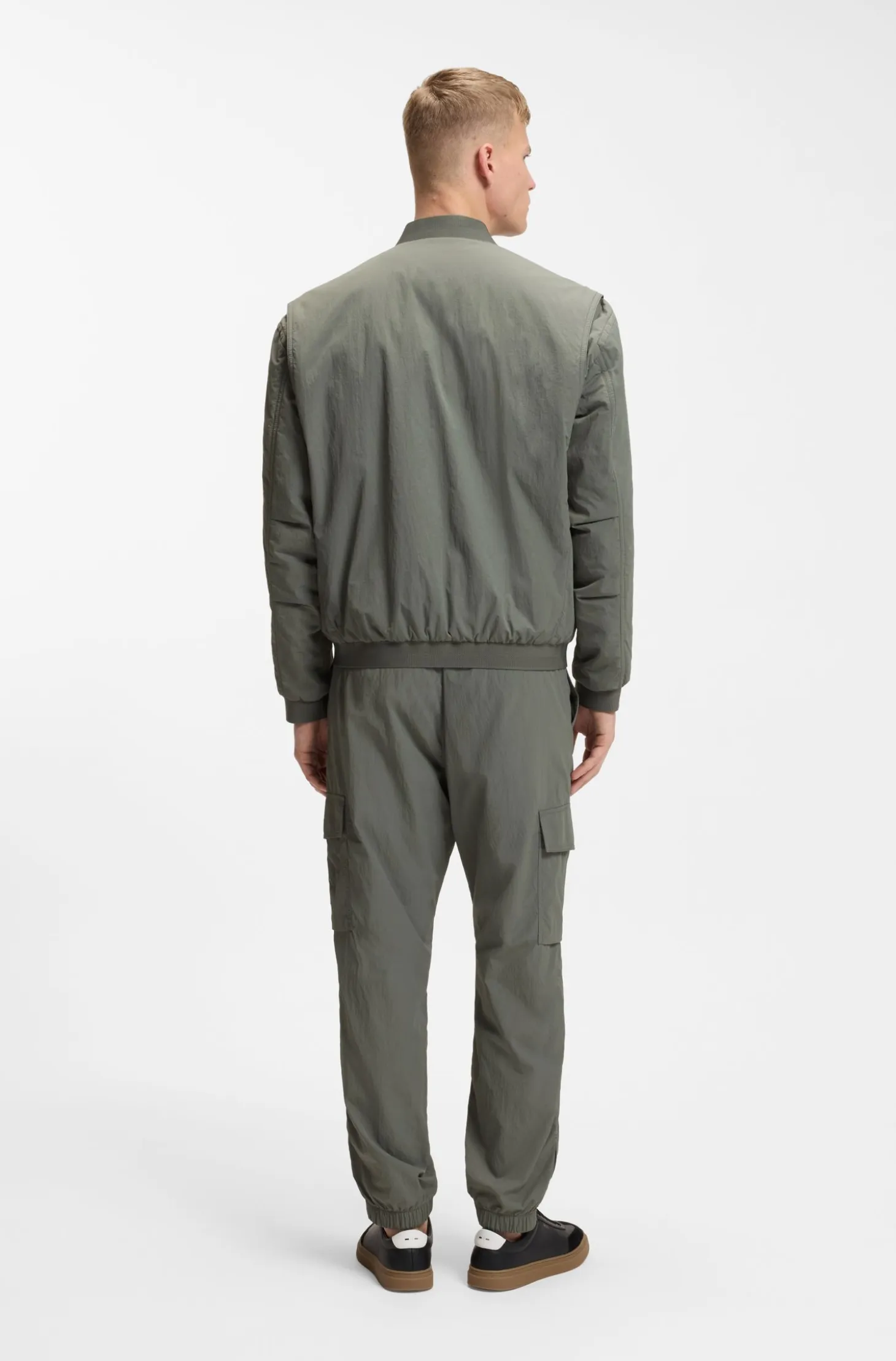 Water-repellent bomber jacket in soft-touch fabric