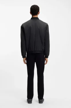 Water-repellent bomber jacket in soft-touch fabric