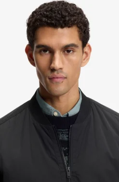Water-repellent bomber jacket in soft-touch fabric
