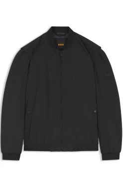 Water-repellent bomber jacket in soft-touch fabric