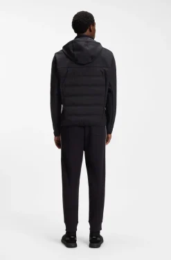 Water-repellent down jacket with detachable hood