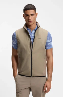 Water-repellent gilet with four-way stretch