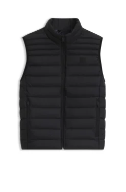 Water-repellent gilet with logo patch