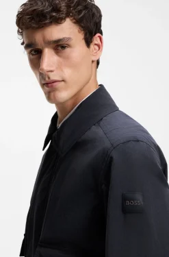 Water-repellent jacket in crinkle fabric