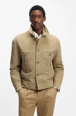 Water-repellent jacket in peached fabric