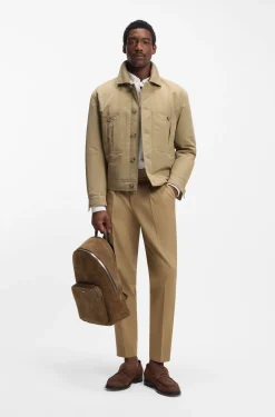 Water-repellent jacket in peached fabric