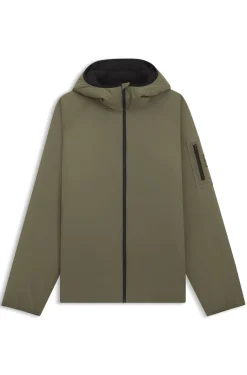 Water-repellent jacket with adjustable hem