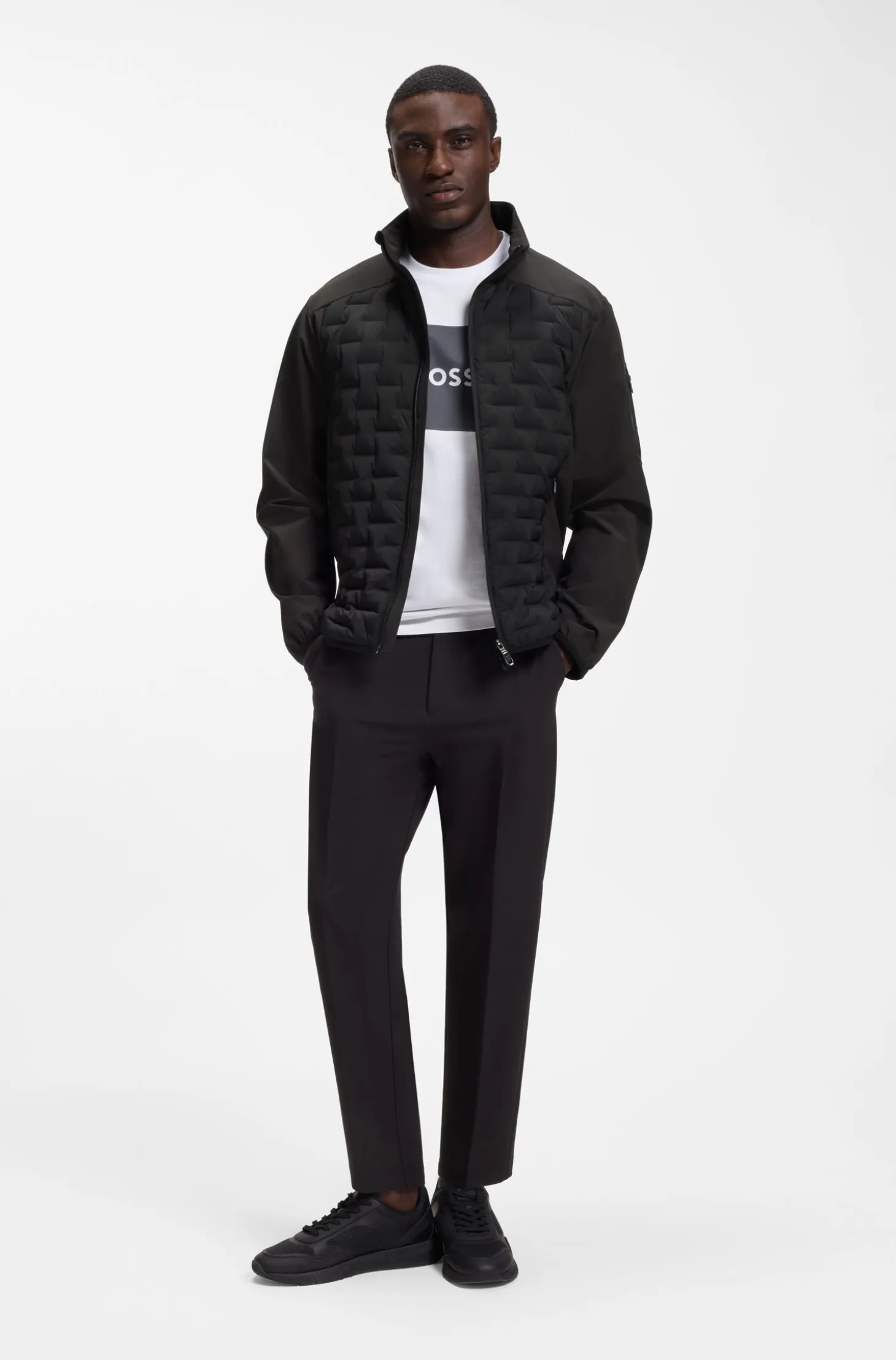 Water-repellent jacket with certified down filling