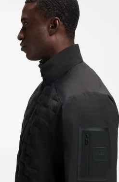 Water-repellent jacket with certified down filling