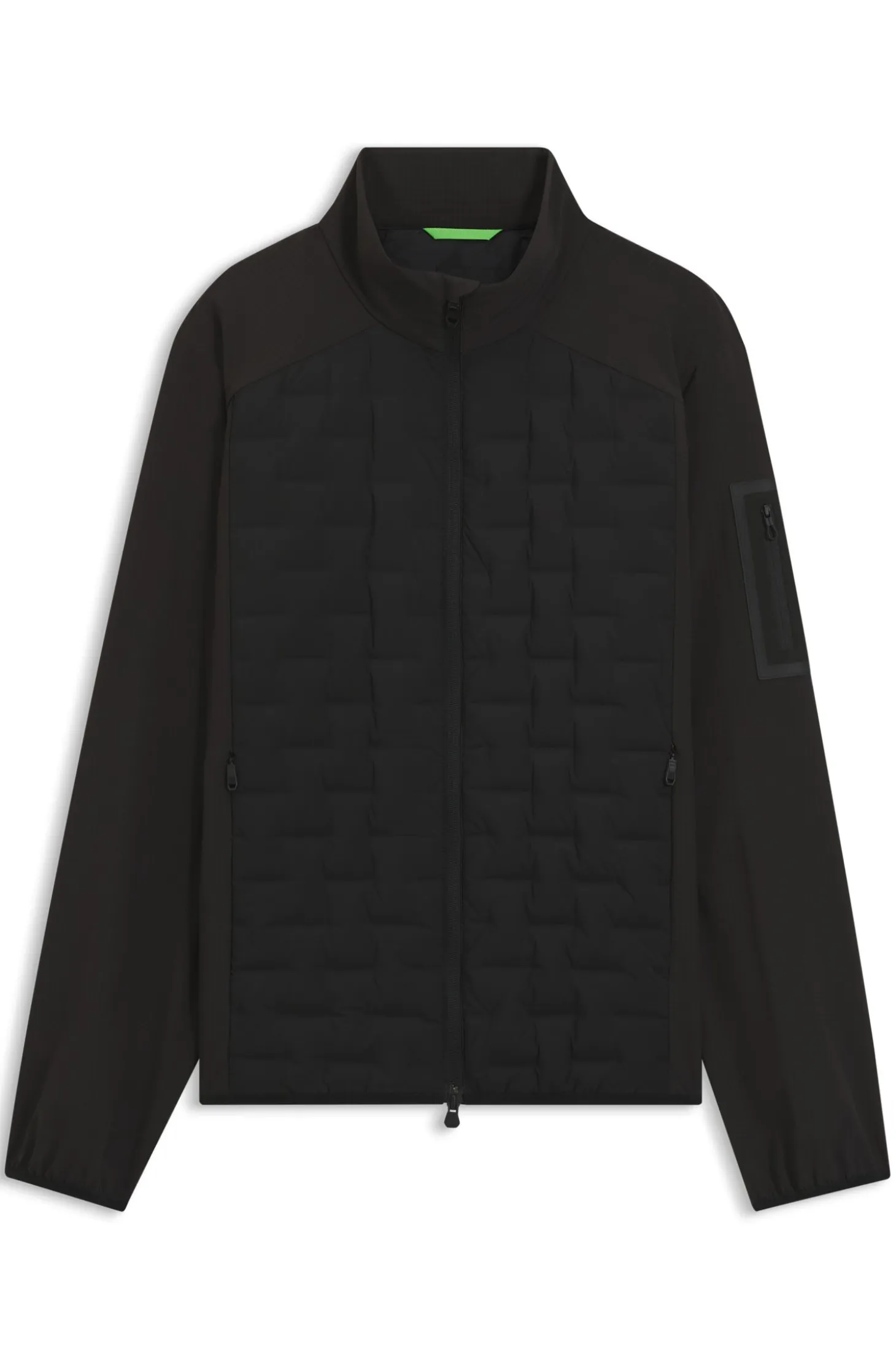 Water-repellent jacket with certified down filling
