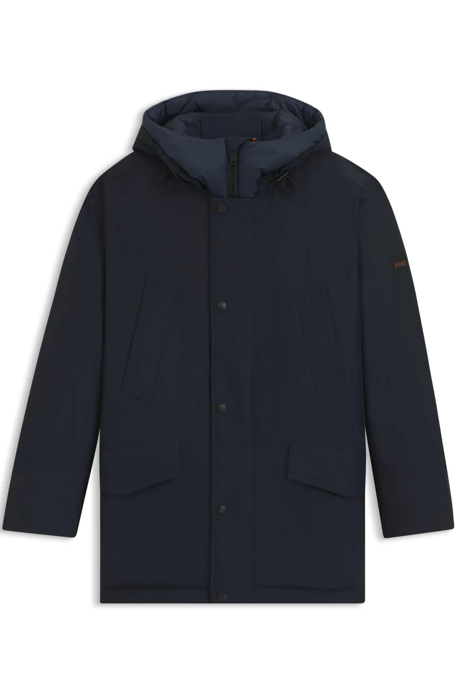 Water-repellent jacket with contrasting trims