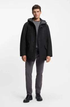 Water-repellent jacket with contrasting trims