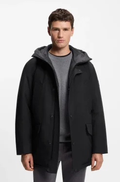 Water-repellent jacket with contrasting trims