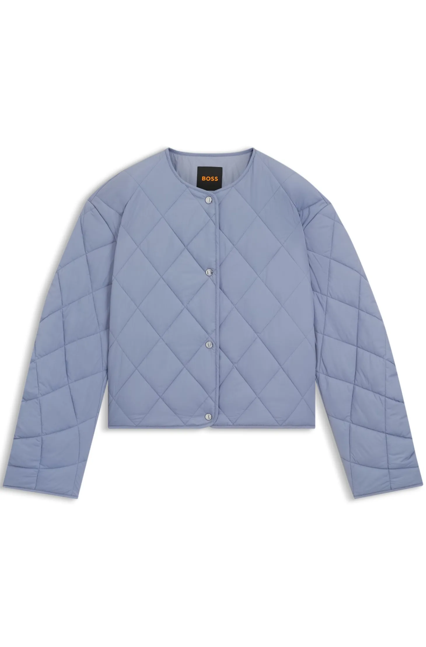 Water-repellent jacket with diamond quilting