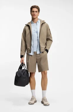 Water-repellent jacket with micro-waffle structure