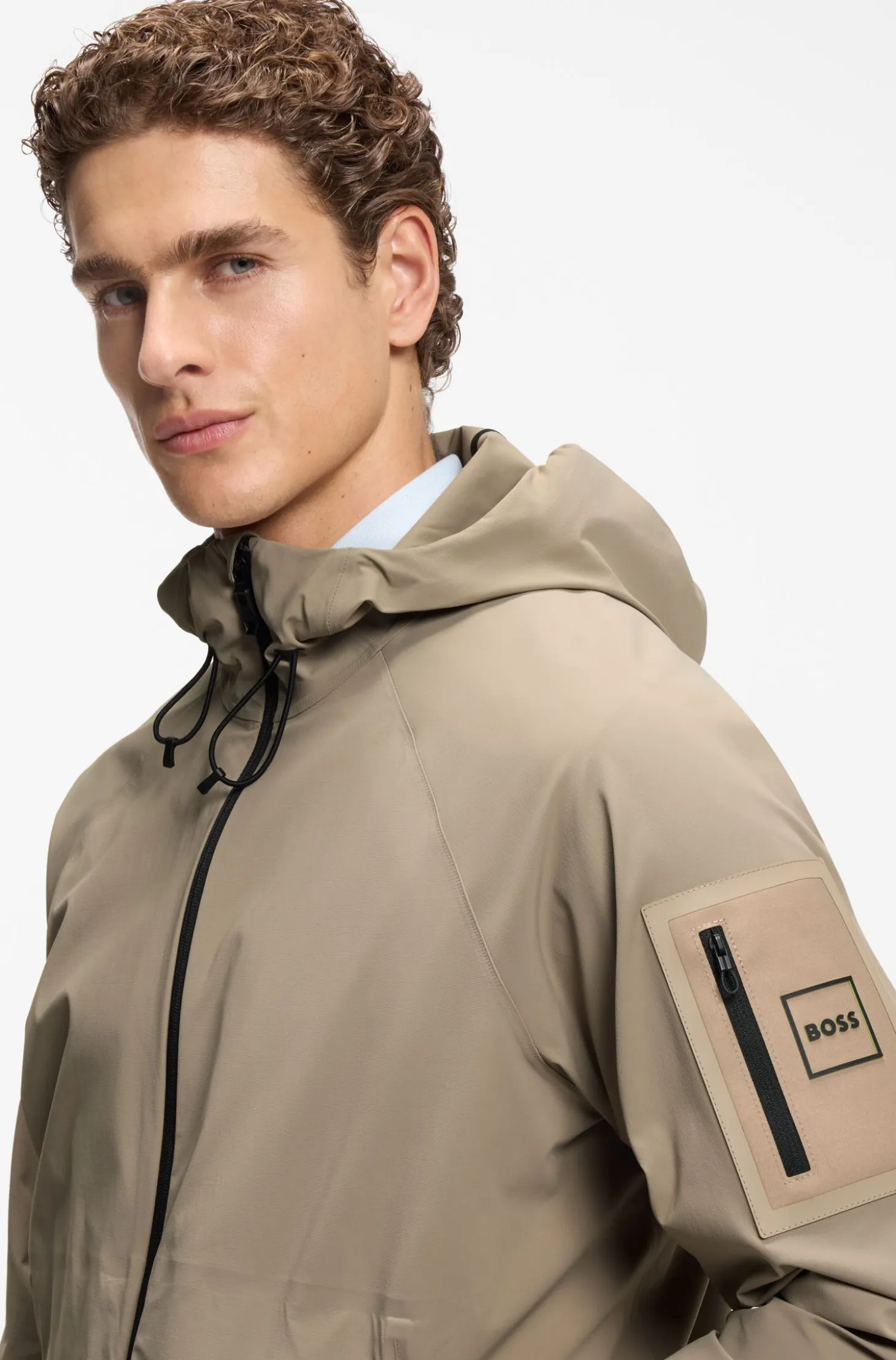 Water-repellent jacket with micro-waffle structure