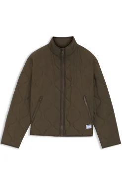 Water-repellent jacket with onion quilting