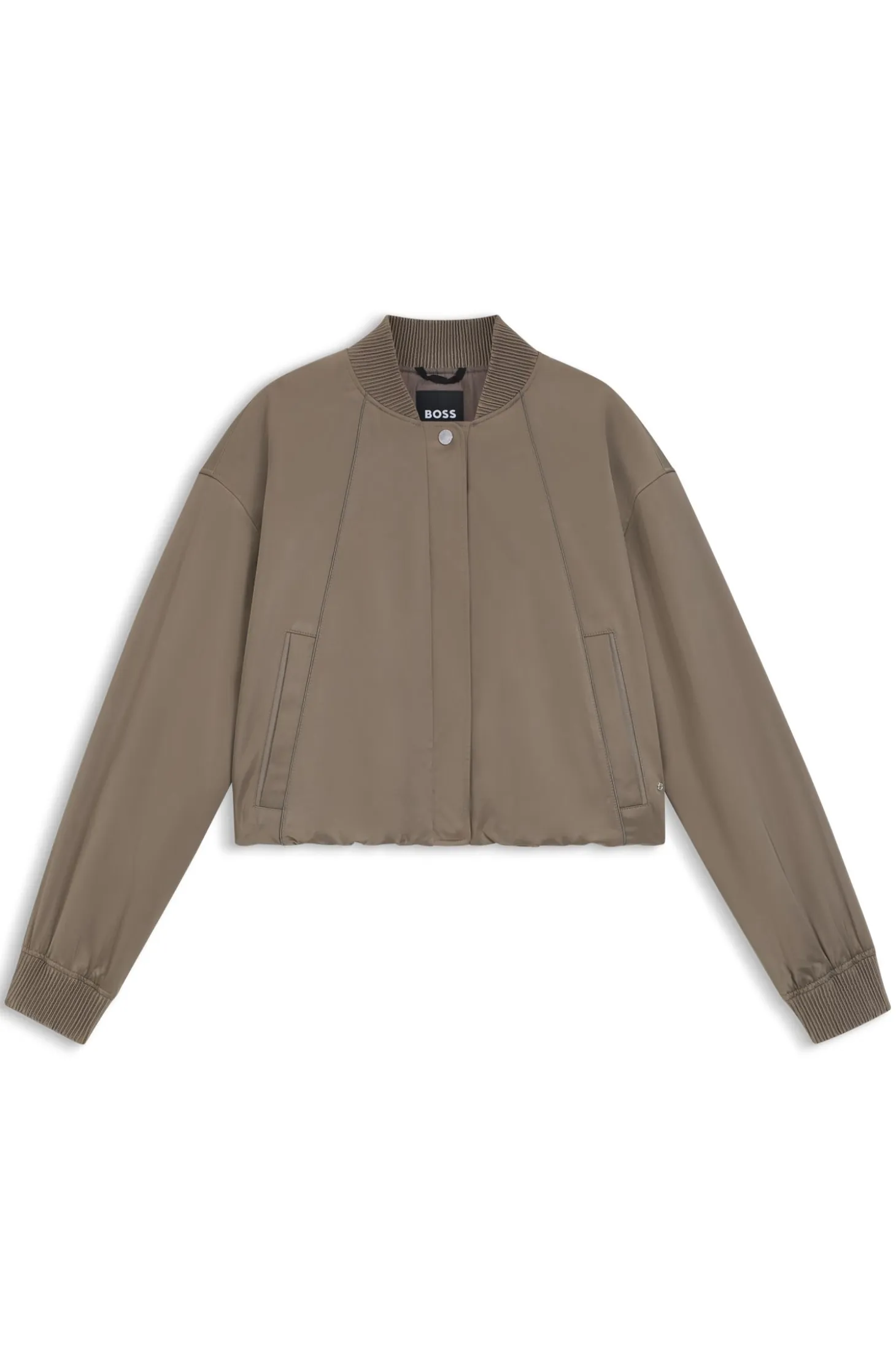 Water-repellent jacket with satin finish