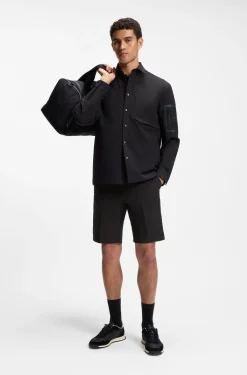 Water-repellent regular-fit shorts in quick-dry twill