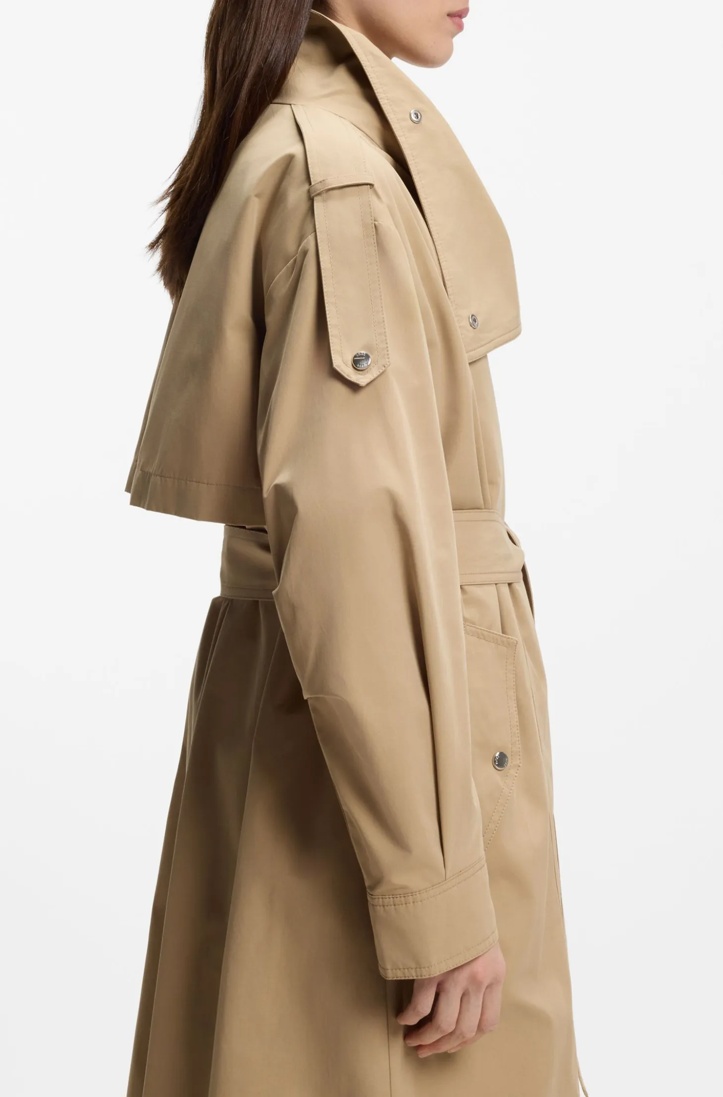 Water-repellent trench coat in an oversized fit