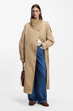 Water-repellent trench coat in an oversized fit